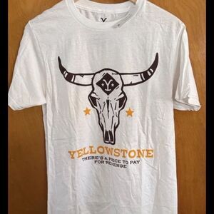 Yellowstone Tshirt Mens Small White